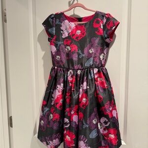 Gymboree Floral Dress - Black, Pink, Purple